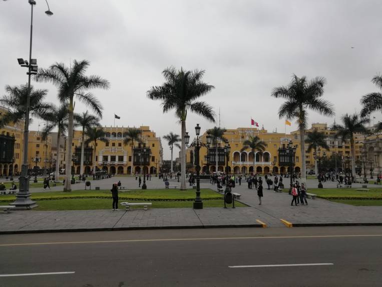 La Plaza de Armas de Lima.