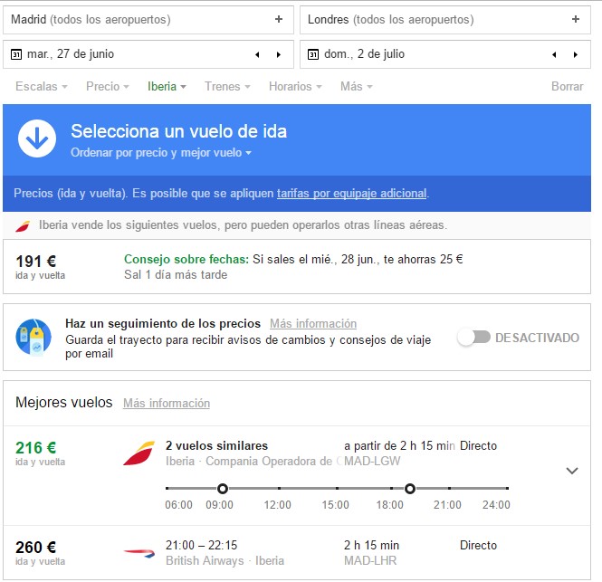 Cómo usar Google Flights para que Google te aconseje sobre la fecha más barata para volar a tu destino.