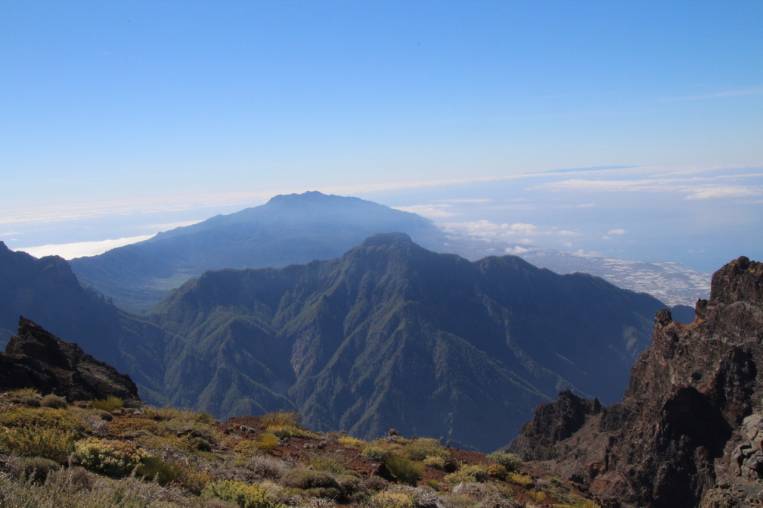Vistas desde El Roque de los Muchachos, el punto más alto de la isla de La Palma.