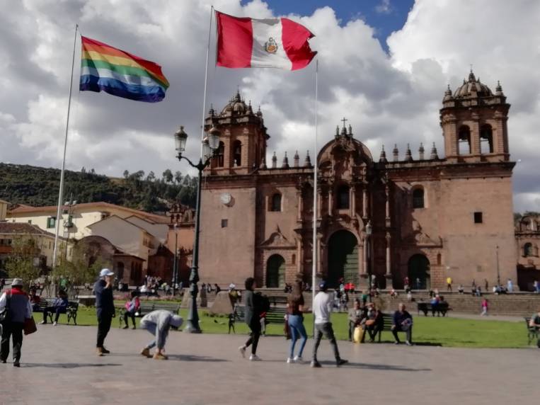 Catedral en la Plaza de Armas de Cuzco. Uno de los imprescindibles en un viaje a Perú y Bolivia en tres semanas.